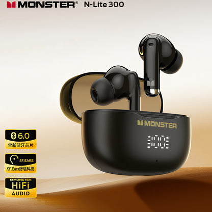 Handsfree Bluetooth Monster N-Lite 300, TWS, Nero