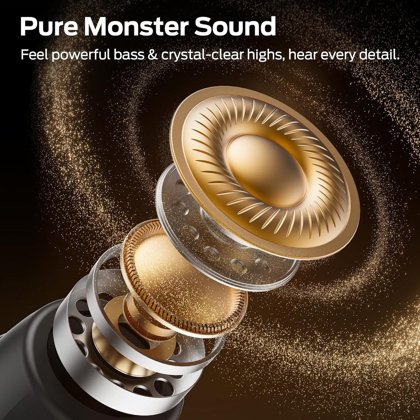 Auricolare Bluetooth Monster Sleep Ear100, TWS, Nero