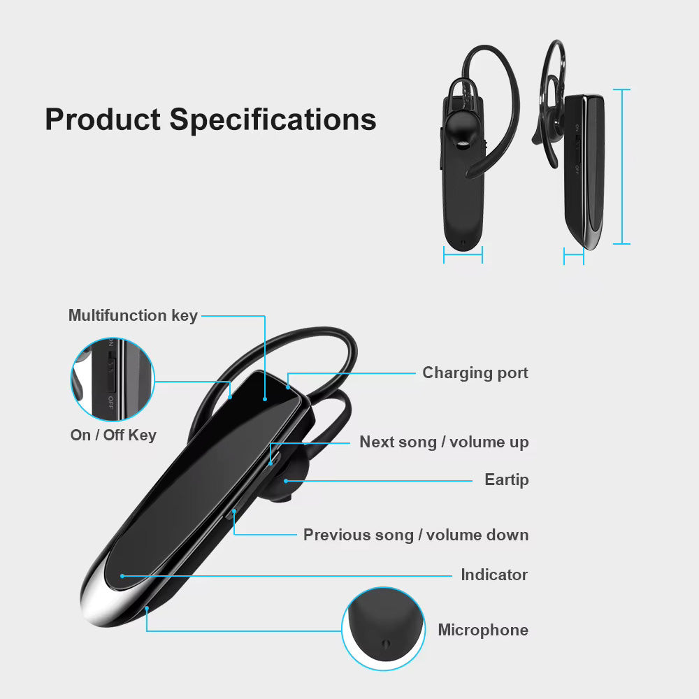 Auricolare Bluetooth Techsuit CB1 UrbanEar, A2DP, Nero