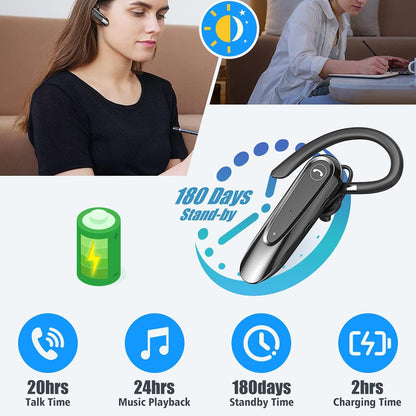 Auricolare Bluetooth Techsuit CB2 AirTalk, A2DP, Nero