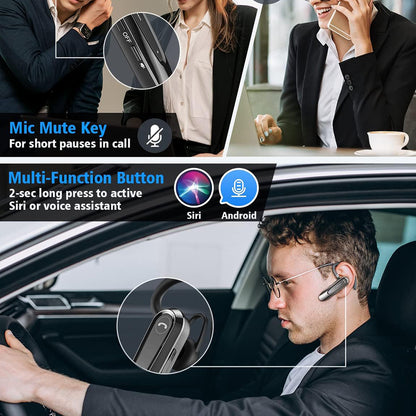 Auricolare Bluetooth Techsuit CB2 AirTalk, A2DP, Nero