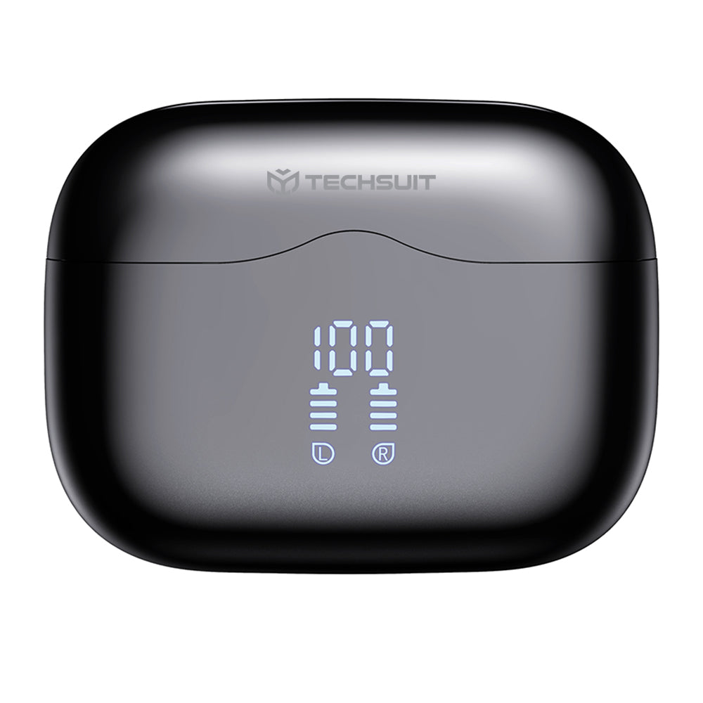 Auricolare Bluetooth Techsuit CW2 VelarX One, TWS, ANC, Nero