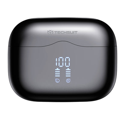 Auricolare Bluetooth Techsuit CW2 VelarX One, TWS, ANC, Nero