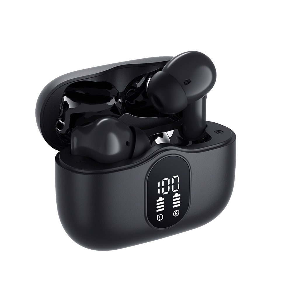 Auricolare Bluetooth Techsuit CW3 WaveBeat 100, TWS, ANC, Nero