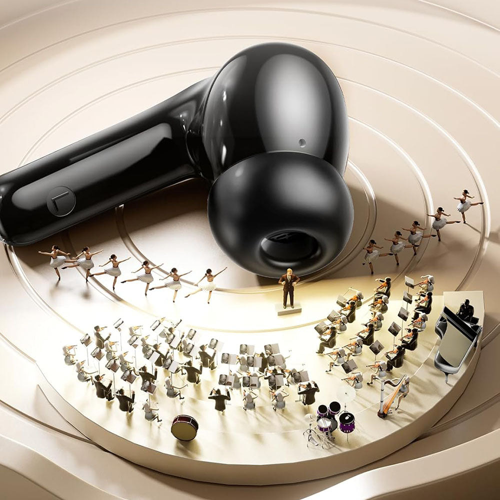 Auricolare Bluetooth Techsuit CW3 WaveBeat 100, TWS, ANC, Nero