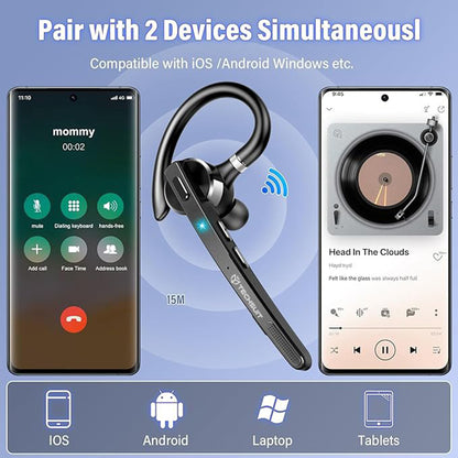 Auricolare Bluetooth Techsuit G9 TalkZen, A2DP, Nero