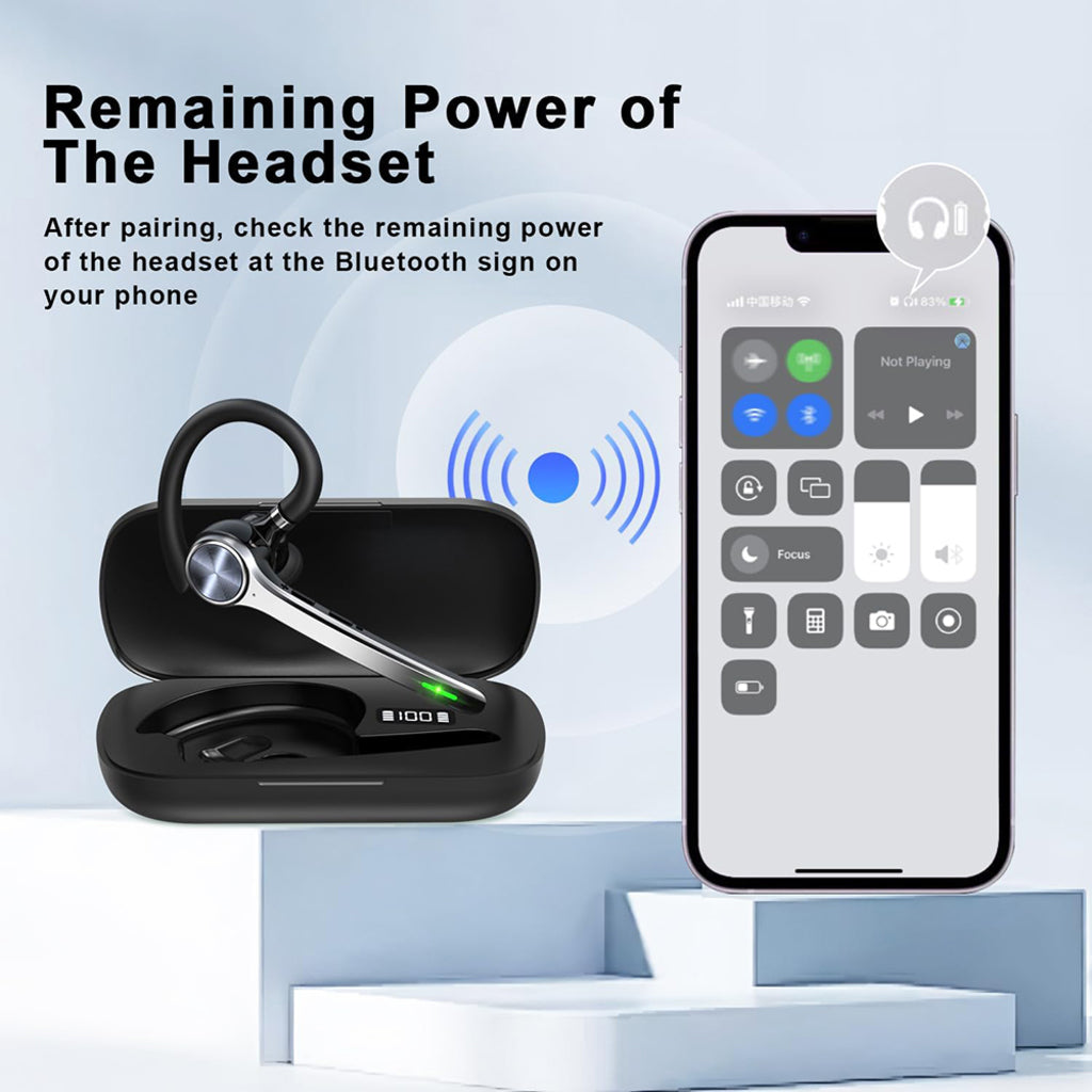 Auricolare Bluetooth Techsuit NeXound G7, MultiPoint, A2DP, Nero