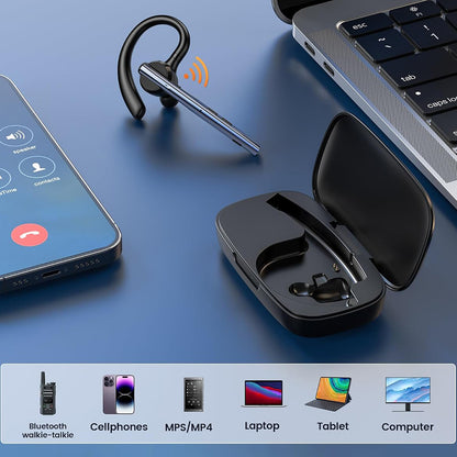 Auricolare Bluetooth Techsuit Vocelis Pro CB4, A2DP, Blu