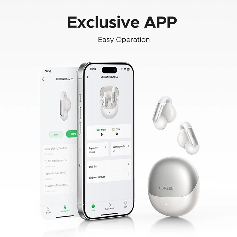 Auricolare Bluetooth UGREEN HiTune S5 True WS210, TWS, Bianco
