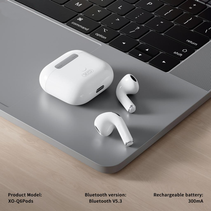 Auricolare Bluetooth XO Design Q6 Pods, TWS, Bianco