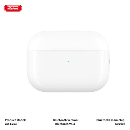 Auricolare Bluetooth XO Design EV53, TWS, ANC, Bianco