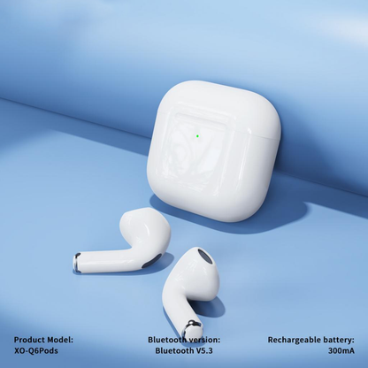 Auricolare Bluetooth XO Design Q6 Pods, TWS, Bianco