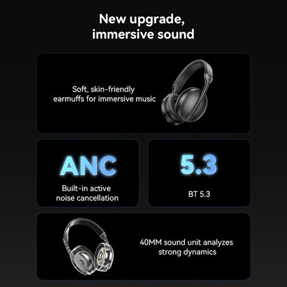 Auricolare Bluetooth Yesido EP08, A2DP, ANC, Nero