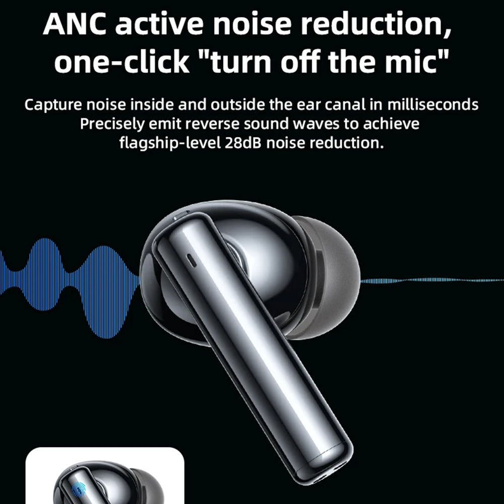 Auricolare Bluetooth Yesido TWS23, TWS, ANC, Nero