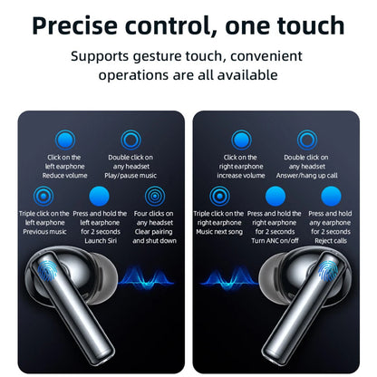 Auricolare Bluetooth Yesido TWS23, TWS, ANC, Nero