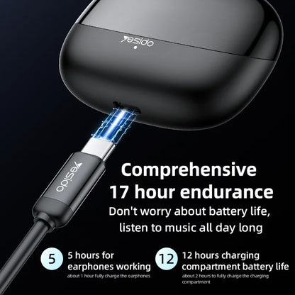 Auricolare Bluetooth Yesido TWS26, TWS, Nero