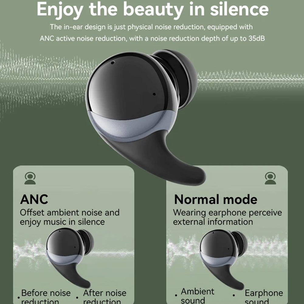 Auricolare Bluetooth Yesido TWS30, TWS, ANC, Nero