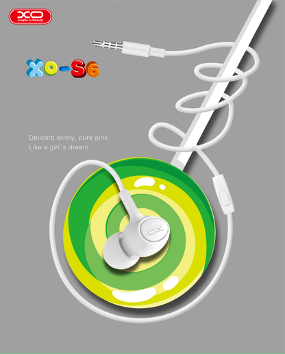 Auricolare 3.5mm XO Design S-6 Candy, Bianco