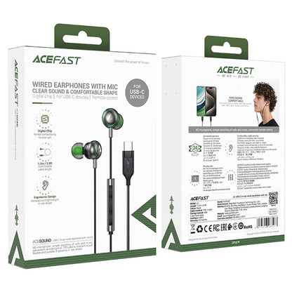 Handsfree USB-C Acefast L5, Nero