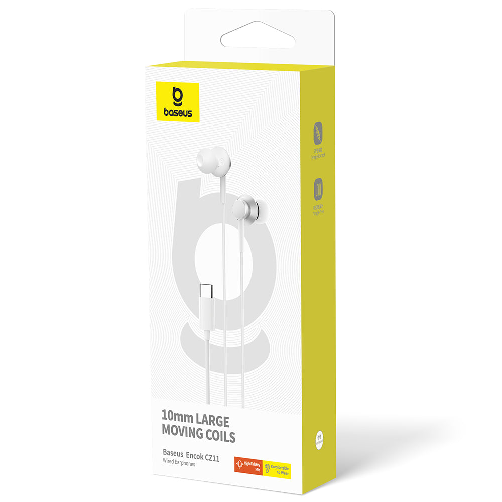 Handsfree USB-C Baseus Encok CZ11, Bianco, Ricondizionato A00164300213-Z1