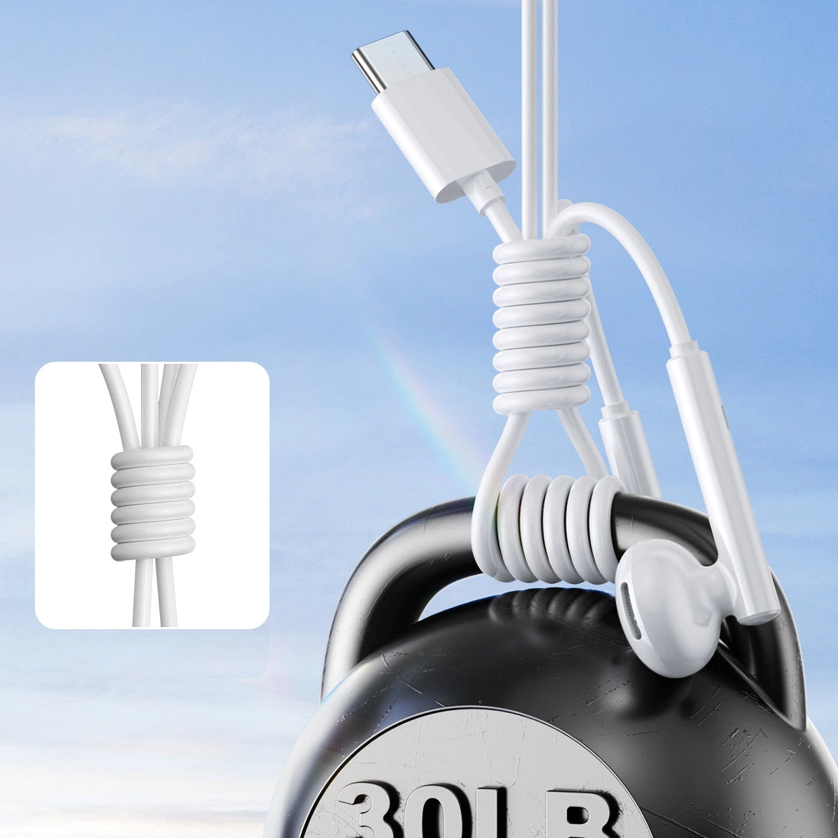 Handsfree USB-C Joyroom JR-EC05, Bianco
