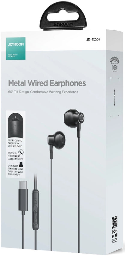 Auricolare USB-C Joyroom JR-EC07, Nero