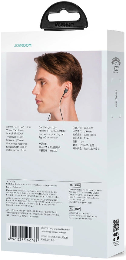 Auricolare USB-C Joyroom JR-EC07, Nero