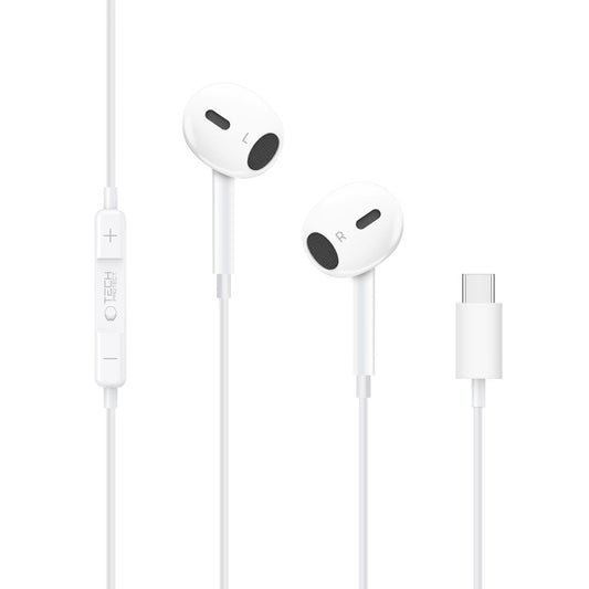 Auricolare USB-C Tech-Protect Ultraboost Core G2, Bianco