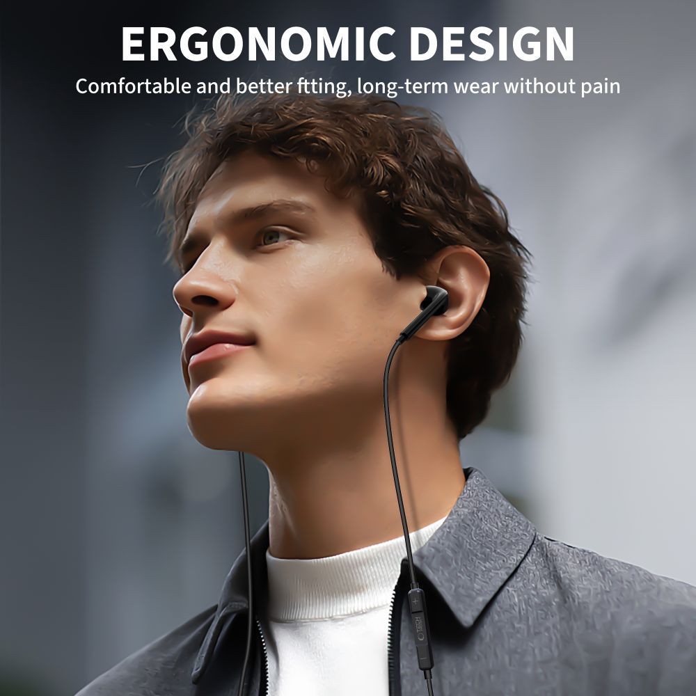Handsfree USB-C Tech-Protect Ultraboost Core G2, Nero