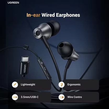 Auricolare USB-C UGREEN EP105, Nero