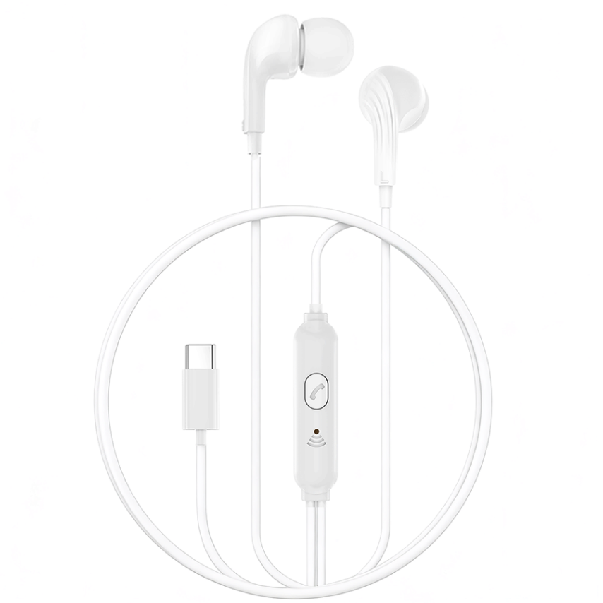 Handsfree USB-C XO Design EP82, Bianco