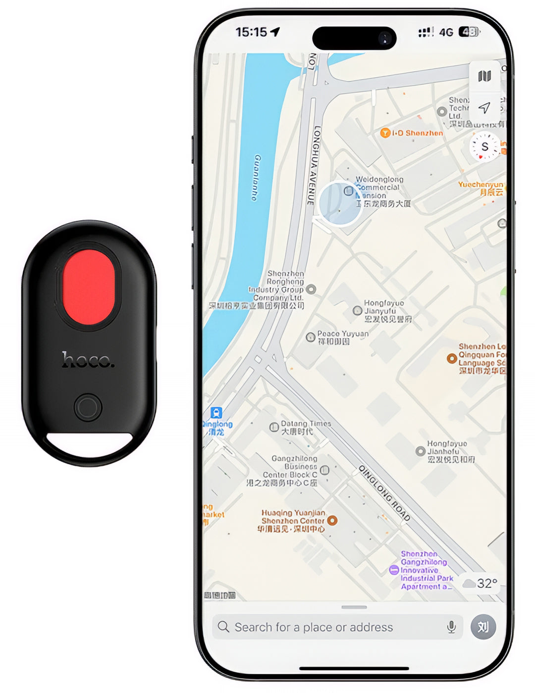 HOCO SmartTag E95 3in1 per serie iOS, Nero