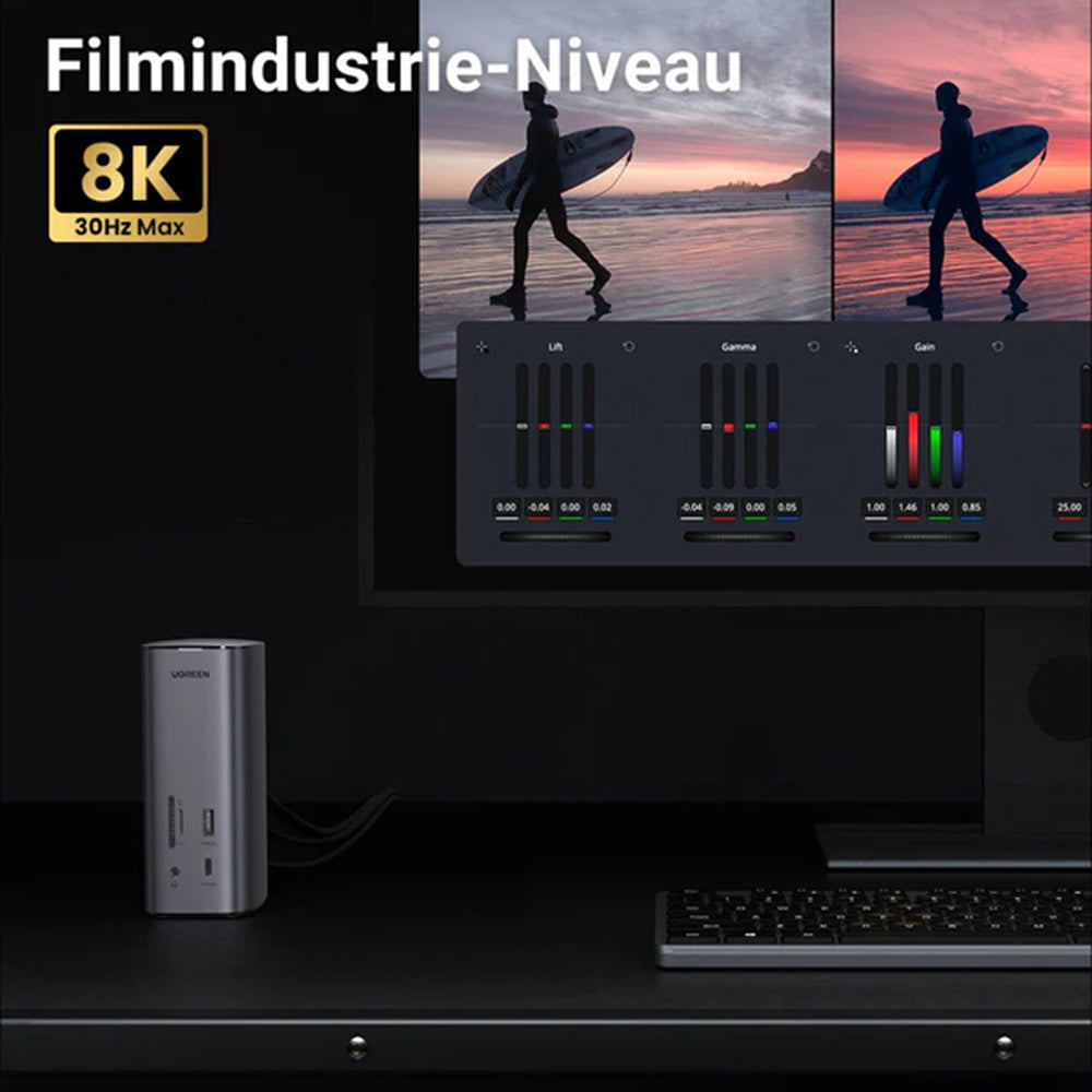 Hub Multifunzionale UGREEN Pro CM555, 13in1, Grigio