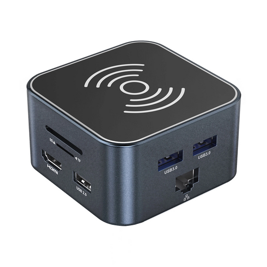 Hub Multifunzionale WZK WHBC09Y8S, 12in1, Grigio