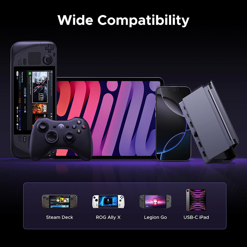 Hub Support UGREEN 75126 per Console Portatile, Grigio