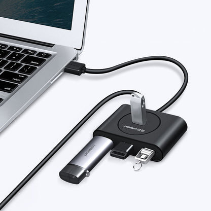 Hub USB UGREEN CR113, 4 x USB-A 3.0, 0.5m, Nero