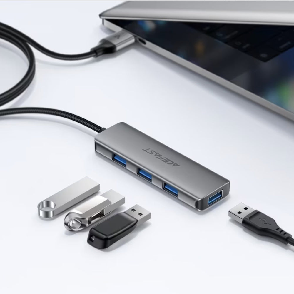 Hub USB Acefast J17, 4in1, Grigio