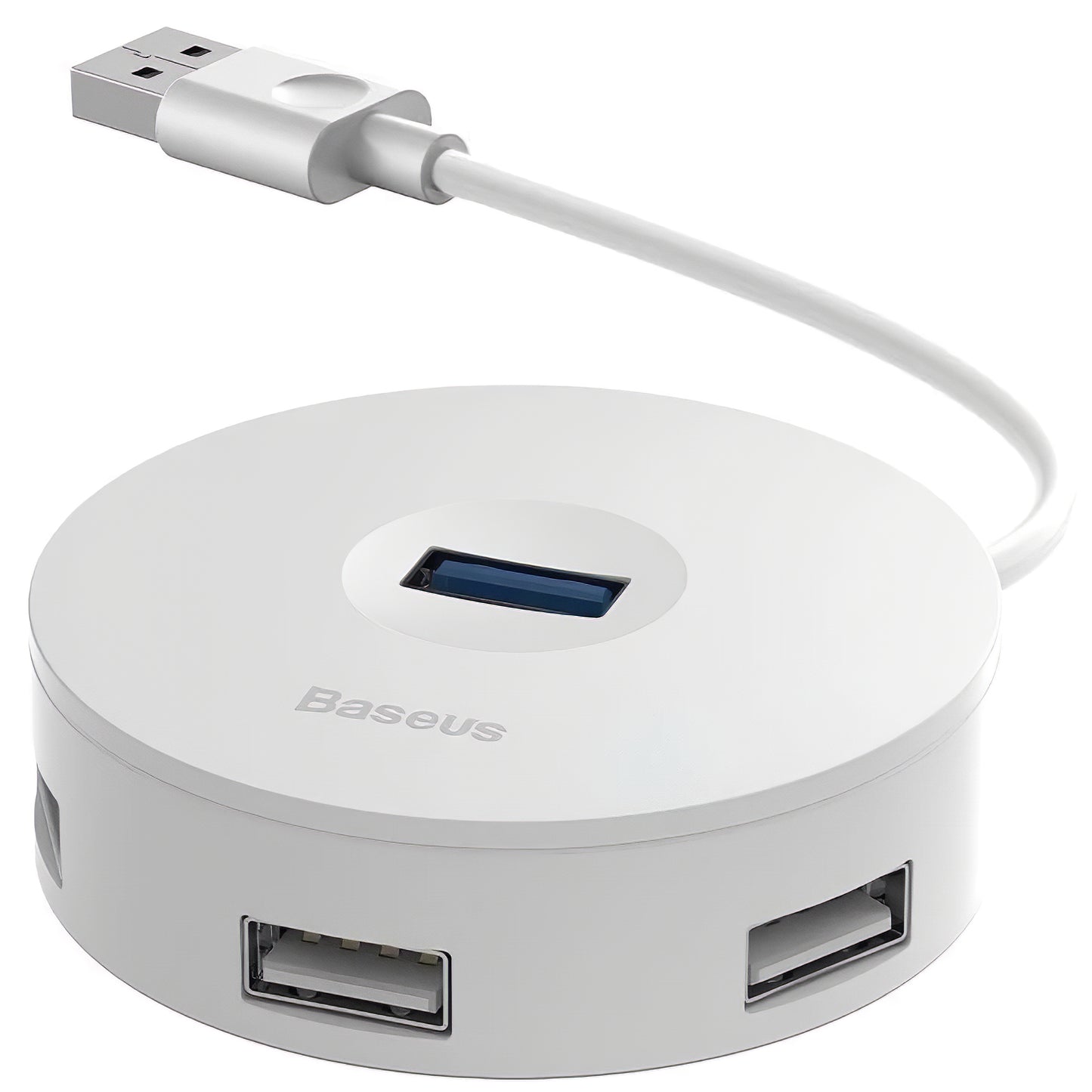 Hub USB Baseus rotondo, 3 x USB-A - 1 x USB-A 3.0, 0,1 m, bianco CAHUB-F02 