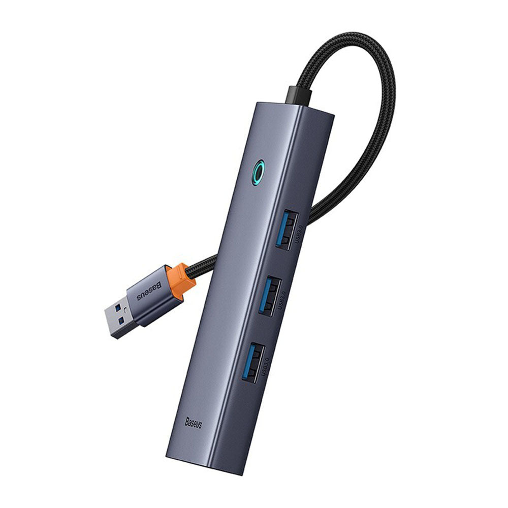 Hub USB Baseus UltraJoy, 3 x USB-A 3.0 - 1 x RJ45, Grigio B0005280A813-01
