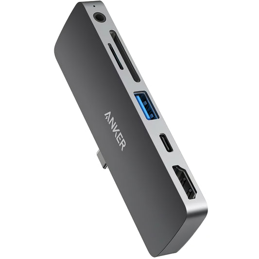 Hub USB-C Anker PowerExpand Direct per Apple iPad Pro 11 / Pro 12.9, 1 x USB-C - 1 x USB-A - 1 x HDMI - 1 x jack da 3,5 mm - 1 x SD - 1 x microSD, Grigio