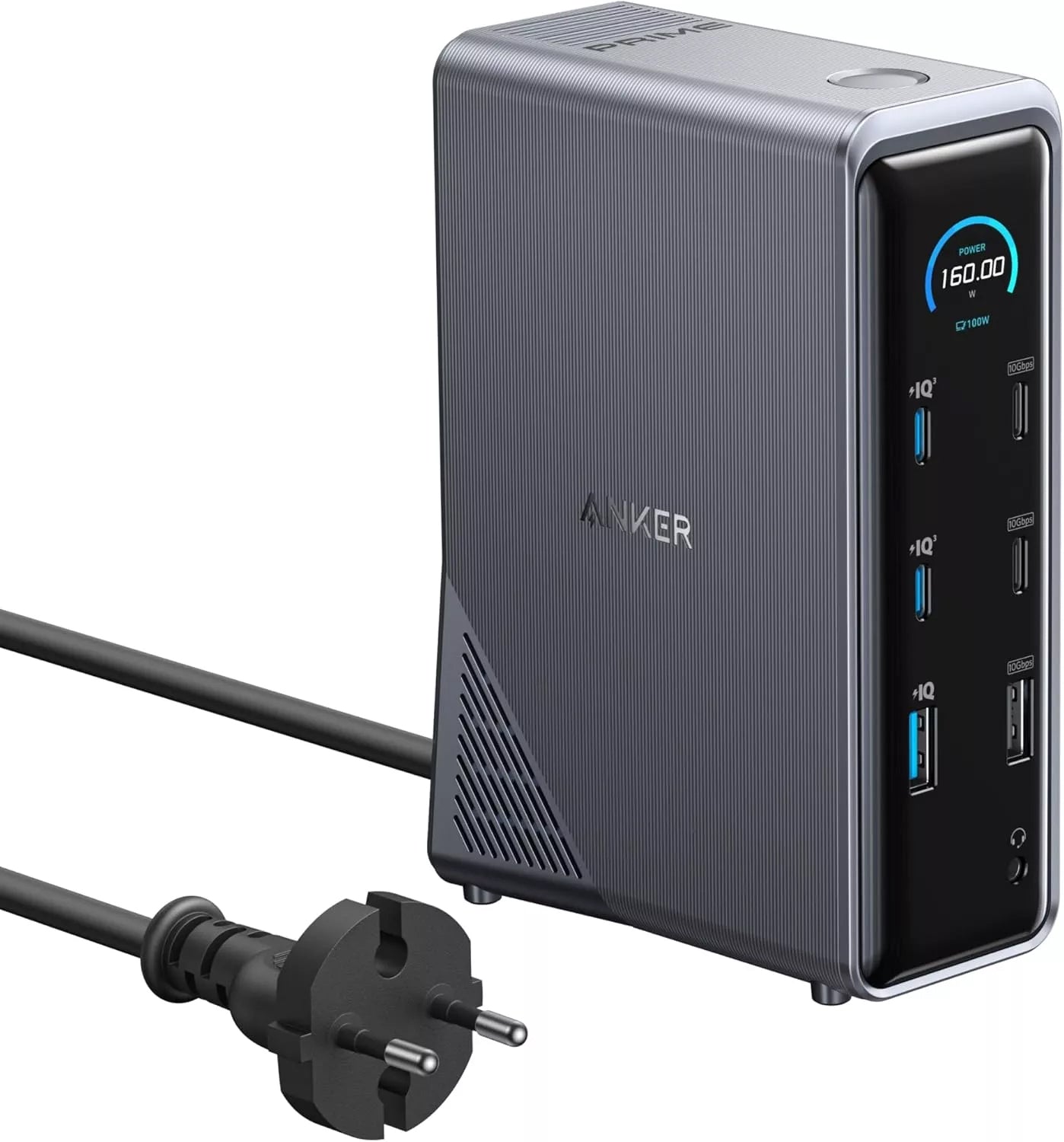 Hub USB-C Anker Prime 737, 2 x USB-A 3.0 - 3 x USB-A - 5 x USB-C - 2 x HDMI - 1 x Jack 3.5mm - 1 x RJ45, Nero A83B63A1