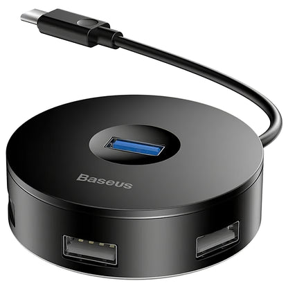 Hub USB-C Baseus AirJoy, 3 x USB-A - 1 x USB-A 3.0, nero CAHUB-G01 CAHUB-G01 