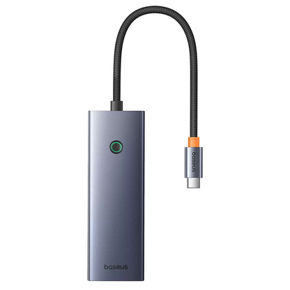 Hub USB-C Baseus UltraJoy, 3 x USB-A 3.0 - 1 x USB-C - 1 x HDMI - 1 x SD - 1 x microSD, Grigio B00052803811-03