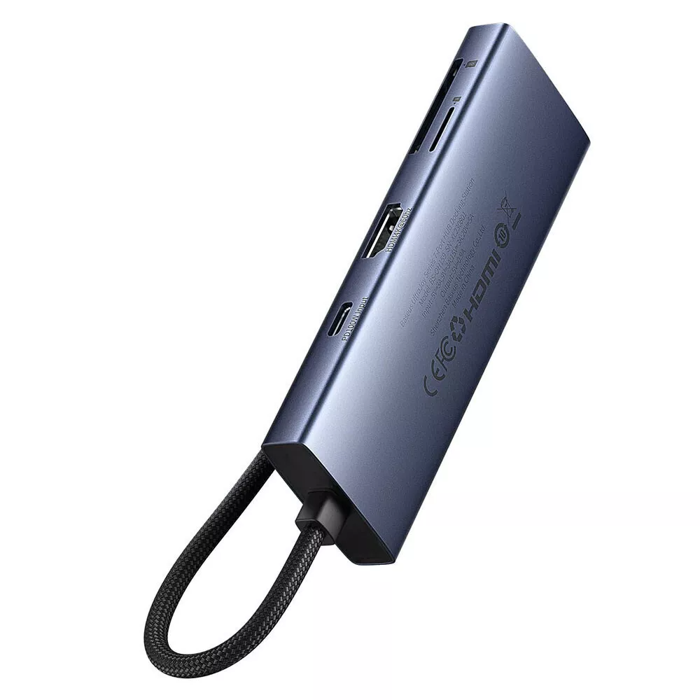 Hub USB-C Baseus UltraJoy, 3 x USB-A 3.0 - 1 x USB-C - 1 x HDMI - 1 x SD - 1 x microSD, Grigio B00052803811-03