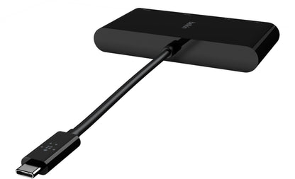 Hub USB-C Belkin Connect, 1 x USB-A 3.0 - 1 x HDMI - 1 x VGA - 1 x RJ45, Nero AVC005btBK