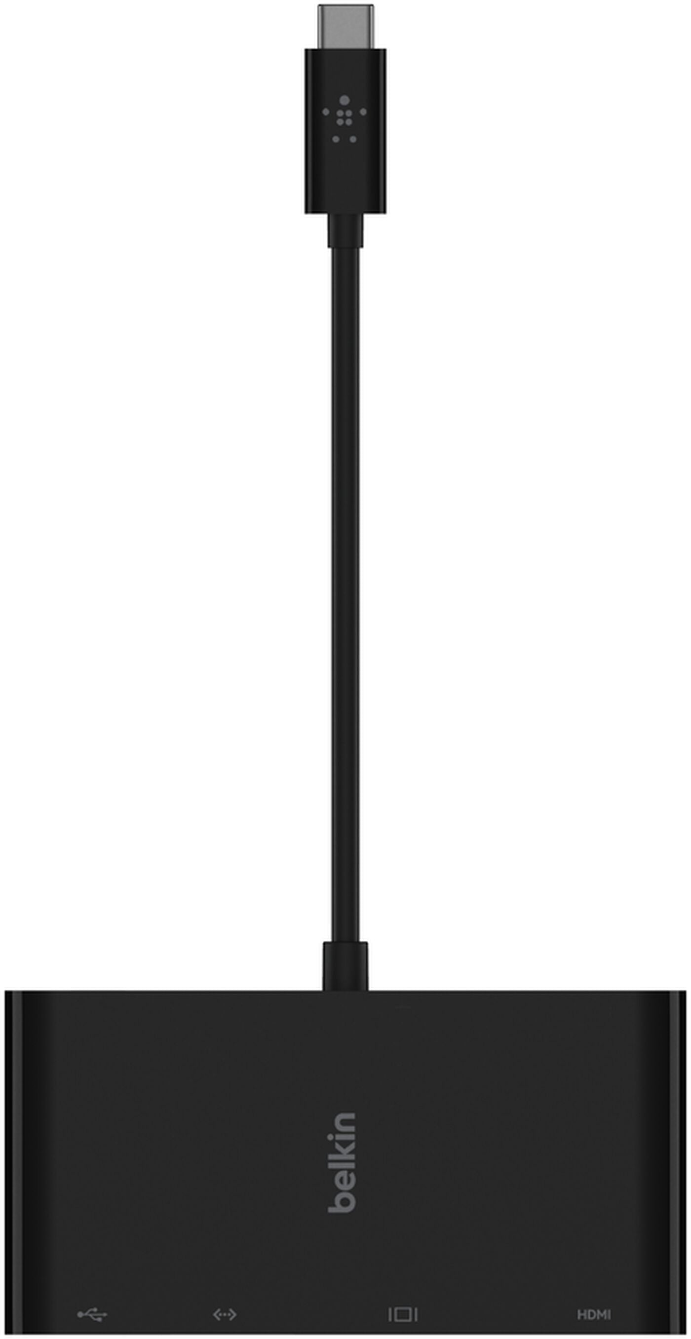 Hub USB-C Belkin Connect, 1 x USB-A 3.0 - 1 x HDMI - 1 x VGA - 1 x RJ45, Nero AVC005btBK