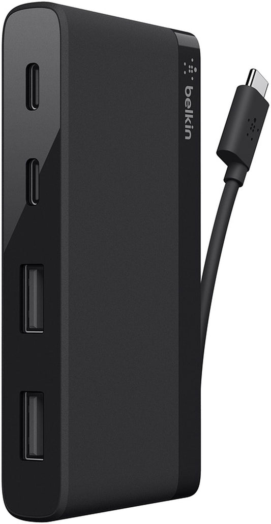 Hub USB-C Belkin Mini, 2 x USB-A 3.1 - 2 x USB-C, Nero F4U090btBLK