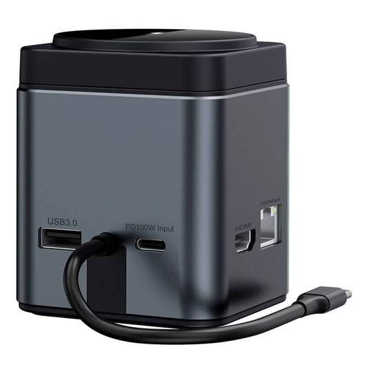 Hub USB-C con Ricarica Wireless QI BlitzWolf BW-TH17, 9in1, Nero