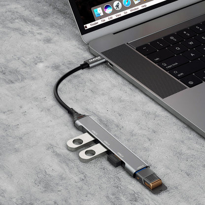 Hub USB-C Dudao A16T, 3 x USB-A - 1 x USB-A 3.0, nero 