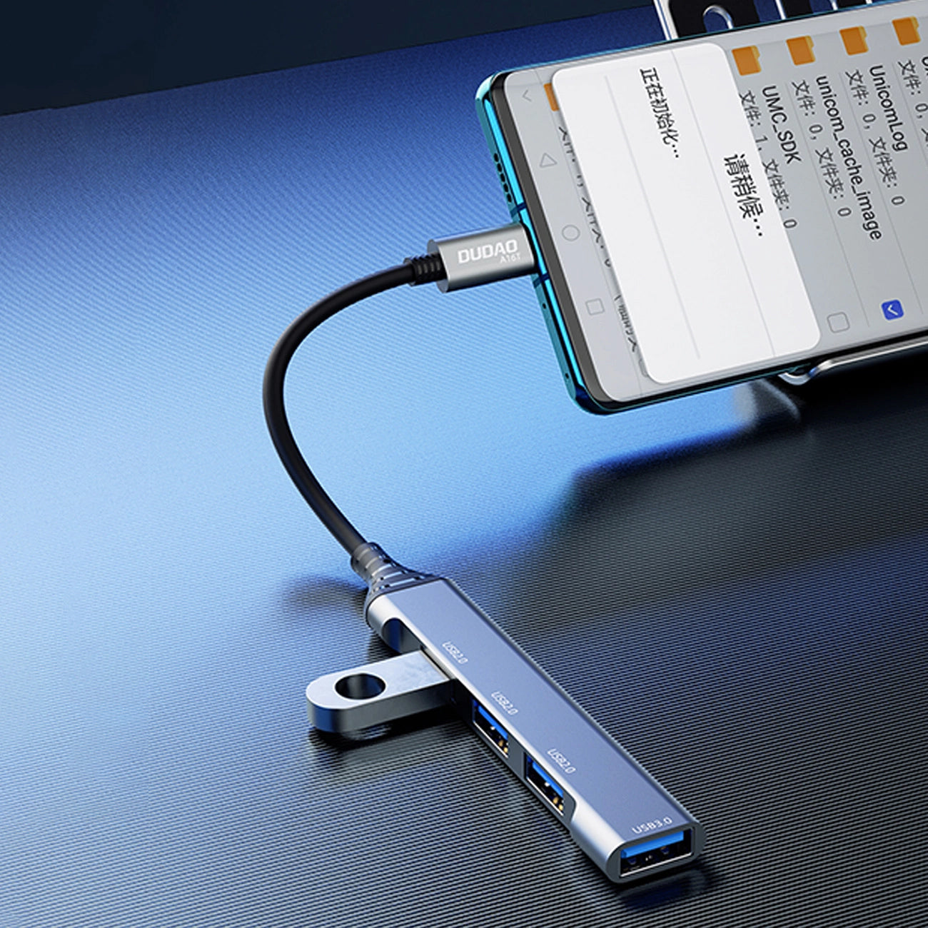 Hub USB-C Dudao A16T, 3 x USB-A - 1 x USB-A 3.0, nero 